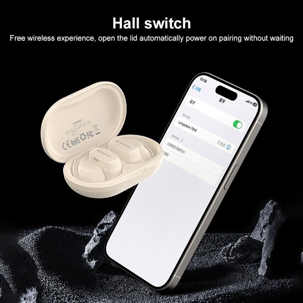 Langsdom TS19 Open Ear Bluetooth Earbuds With ENC Noise Cancellation And IPX5 Waterproof Design 8