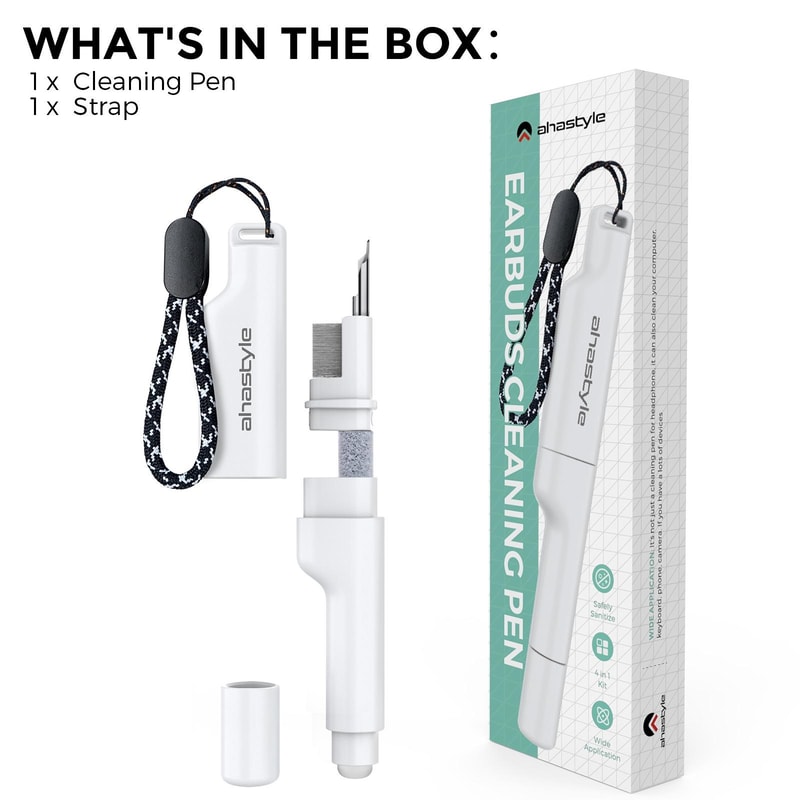 AhaStyle Multifunctional Cleaning Pen for Earbuds, Phones & Keyboard Dust Removal