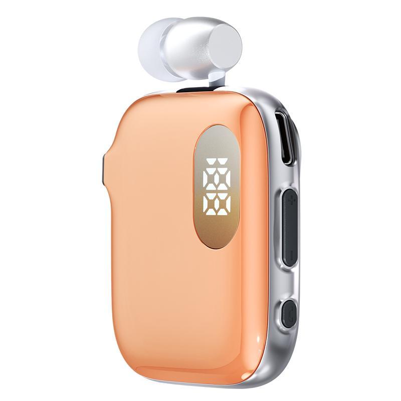 AI Voice Control Bluetooth Earphone With LED Display Retractable Cable 1