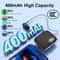 AI Voice Control Bluetooth Earphone With LED Display Retractable Cable 10