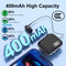 AI Voice Control Bluetooth Earphone With LED Display Retractable Cable 10