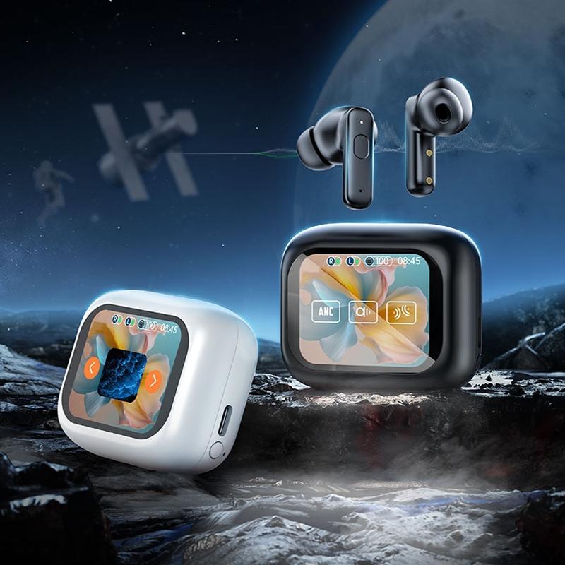 LY30 Smart Touch Screen Wireless Earbuds With ANC ENC Noise Cancellation Bluetooth 54 0