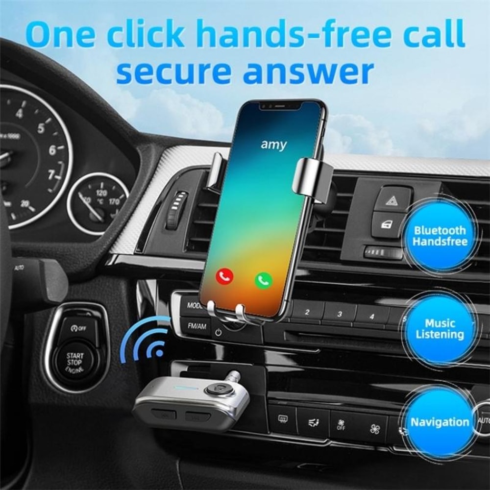 Bluetooth 53 AUX Car Receiver With TF Card Slot Hands Free Calling 2