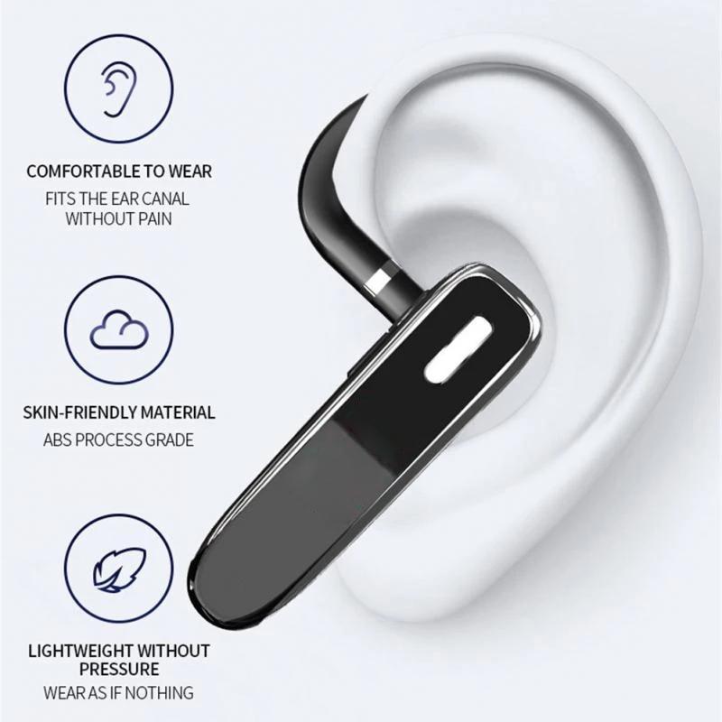 K50 Bluetooth 53 Wireless Ear Hook Headset With Mic For Driving Work Sports 1