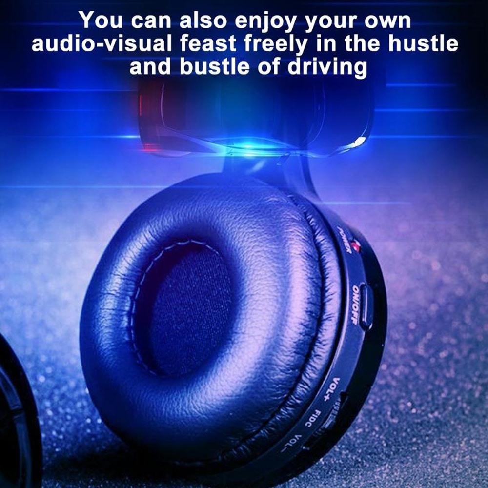 LPT03 Wireless Infrared Car Headphones Dual Channel Stereo Headset For DVD Entertainment 2