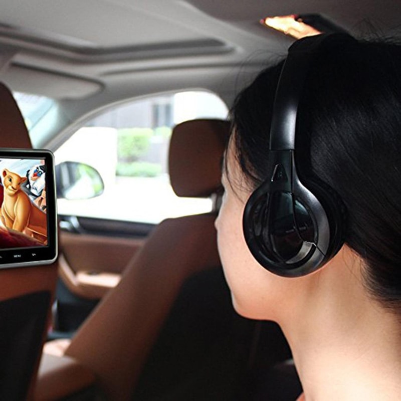 LPT03 Wireless Infrared Car Headphones Dual Channel Stereo Headset For DVD Entertainment 3