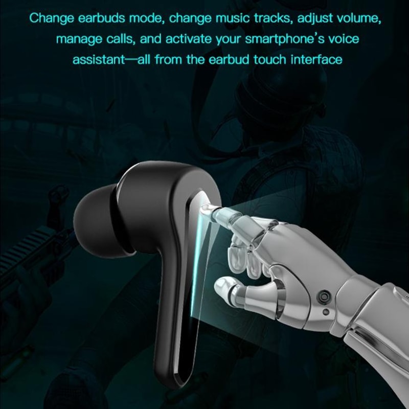 ETE 55 Low Latency Gaming Earbuds With Bluetooth 50 And Noise Reduction Mic 2
