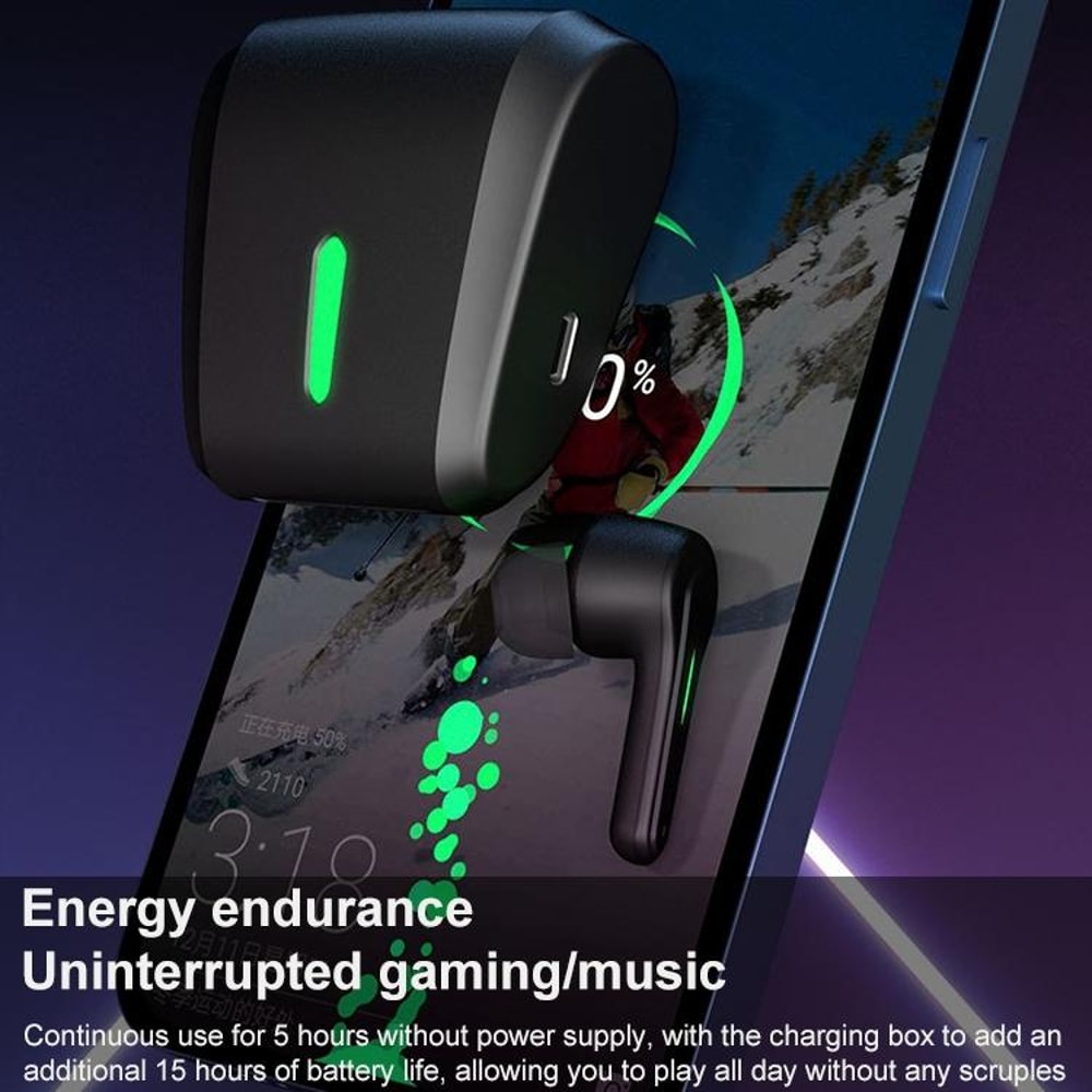 ETE 55 Low Latency Gaming Earbuds With Bluetooth 50 And Noise Reduction Mic 3