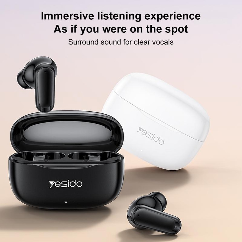 Yesido TWS38 Wireless Bluetooth Earbuds With Noise Reduction Mic And Charging Case 1