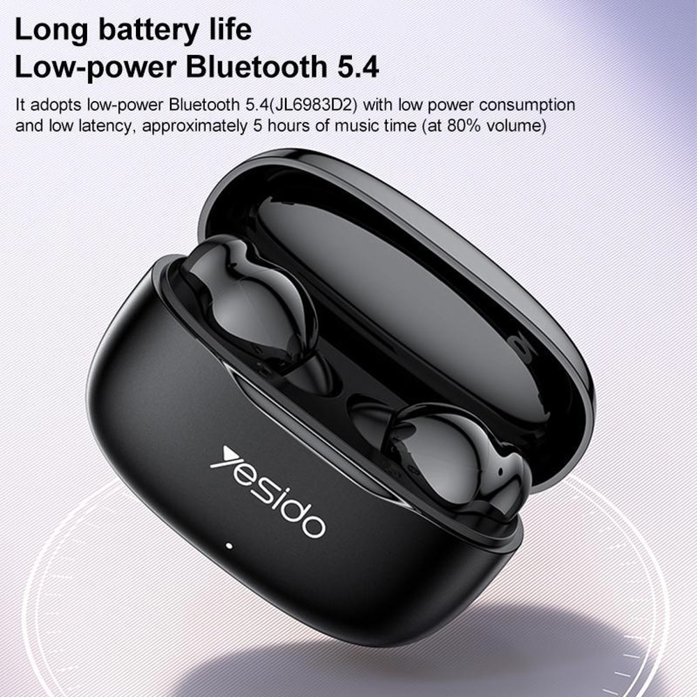 Yesido TWS38 Wireless Bluetooth Earbuds With Noise Reduction Mic And Charging Case 6