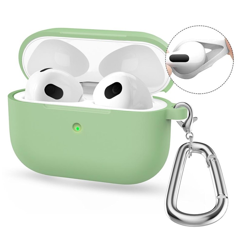 ENKAY Hat Prince AirPods 4 Silicone Case With Carabiner And Anti Lost Earbud Strap 2