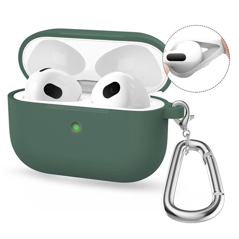 ENKAY Hat Prince AirPods 4 Silicone Case With Carabiner And Anti Lost Earbud Strap 9