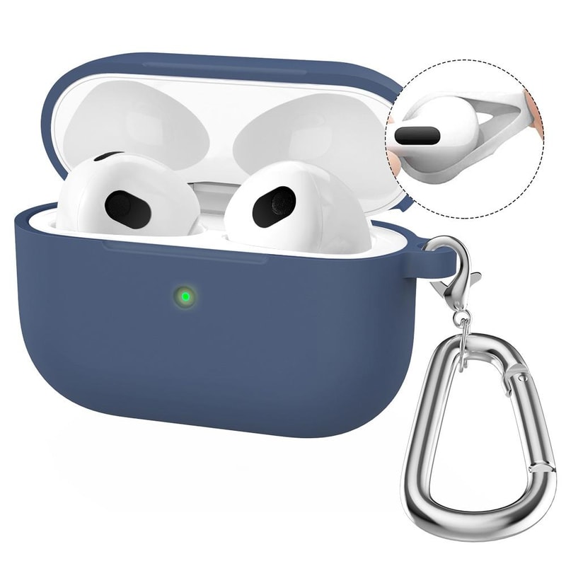 ENKAY Hat Prince AirPods 4 Silicone Case With Carabiner And Anti Lost Earbud Strap 13