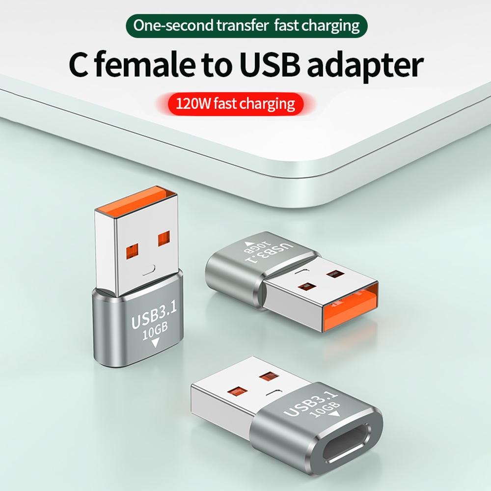 120W USB C OTG Adapter 10Gbps USB 31 Fast Charging Type C Converter 1