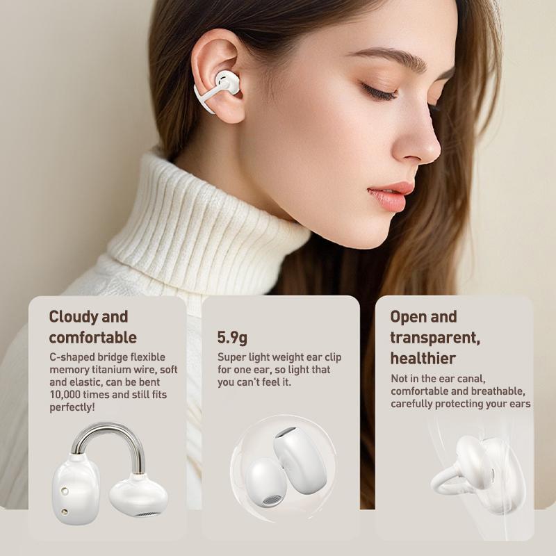 ZGA GS24 Bluetooth Ear Clip Earbuds With Noise Cancellation Low Latency Audio 5