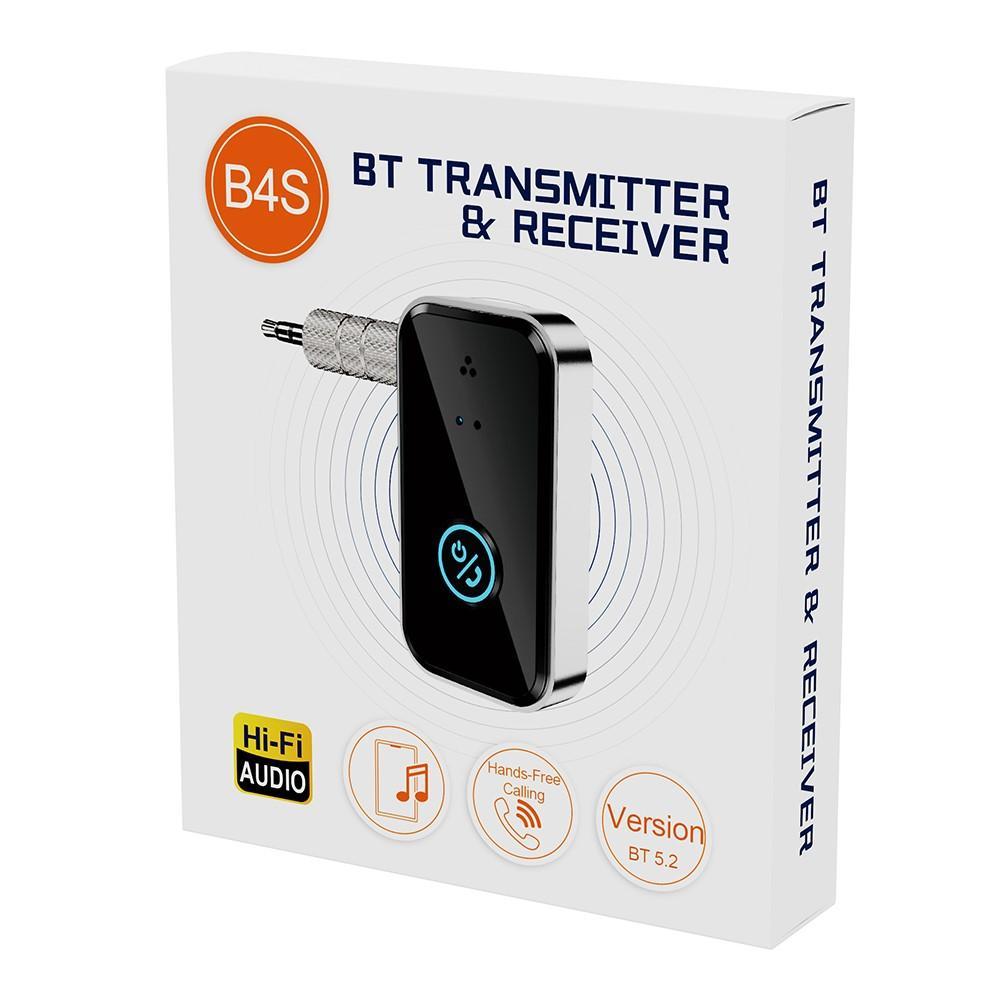 B4S Bluetooth 53 AUX Adapter For Car TV Wireless Audio Transmitter Receiver 4