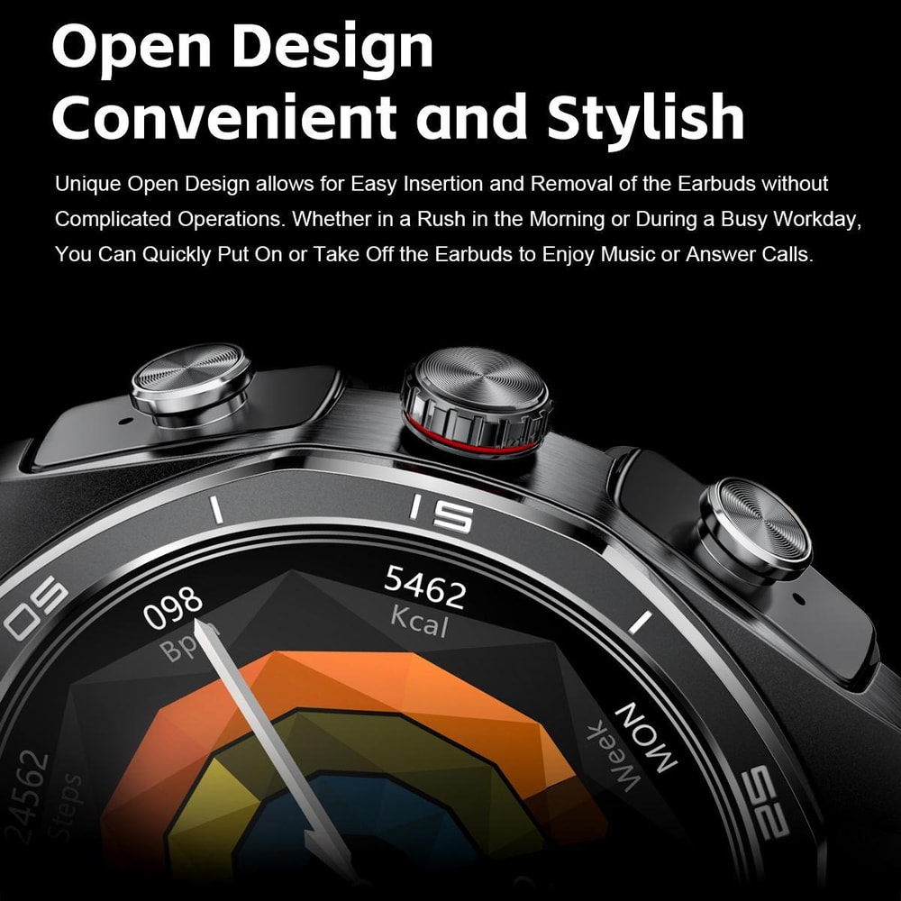 GT97 Smart Watch Earbuds With Bluetooth Calling And 153 HD Round Display 9