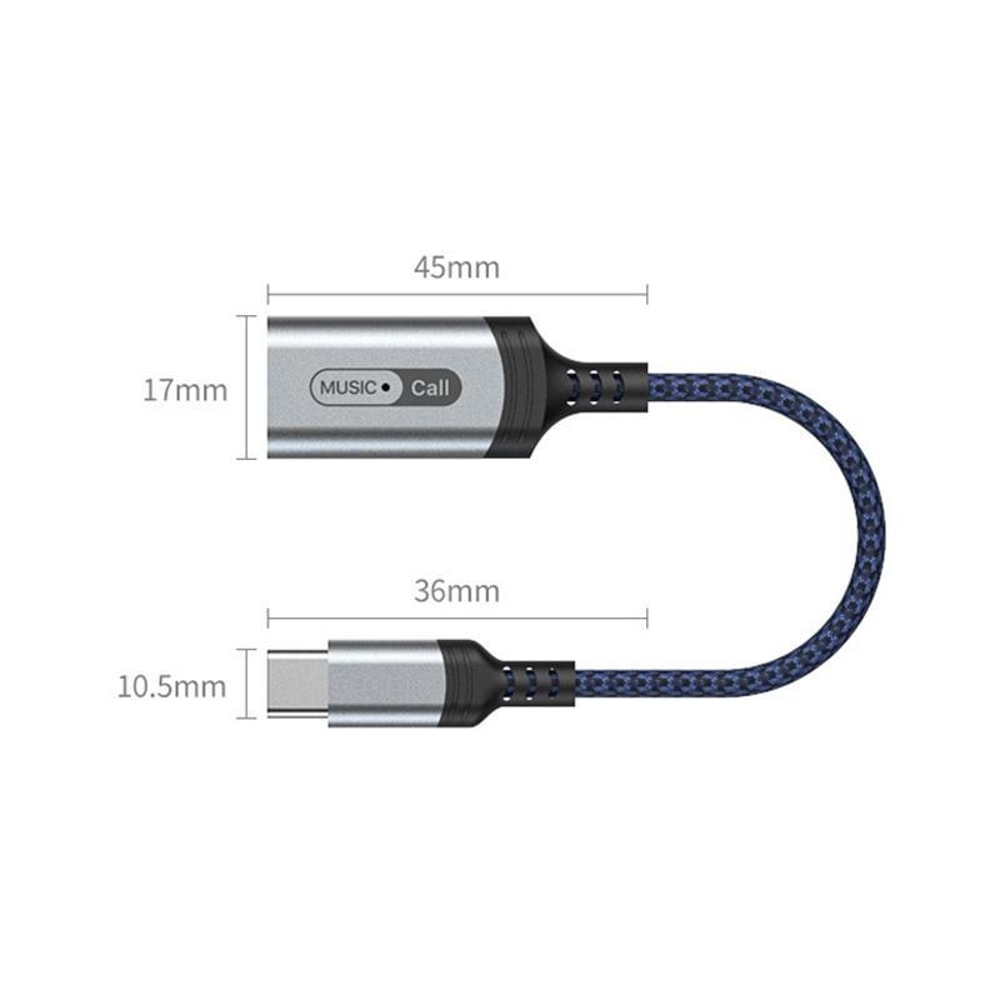MH 306 USB C To Lightning Audio Adapter With Braided Cable Smart Indicator Light 6