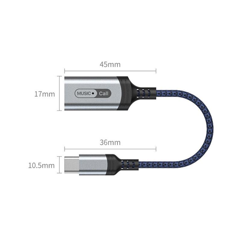 MH 306 USB C To Lightning Audio Adapter With Braided Cable Smart Indicator Light 6