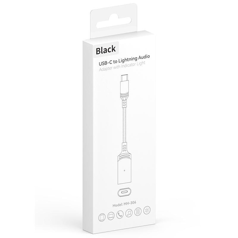 MH 306 USB C To Lightning Audio Adapter With Braided Cable Smart Indicator Light 7