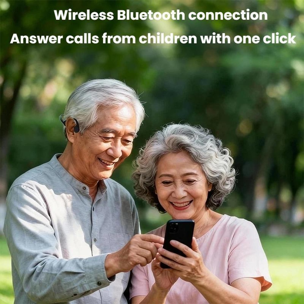 Bone Conduction Bluetooth Hearing Aid With Noise Cancellation HD Voice Clarity 7