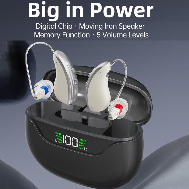Smart 16 Channel Digital Hearing Aids With Noise Reduction LED Charging Case 1