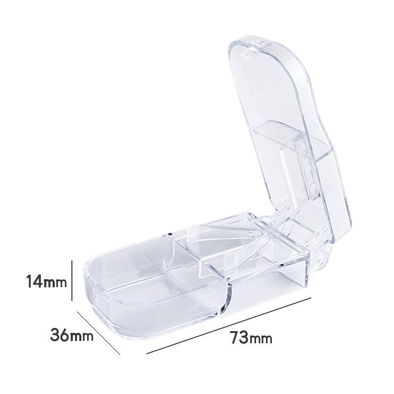 2 Pack Pill Cutter With Storage Case Portable Tablet Splitter For Vitamins Medication 6