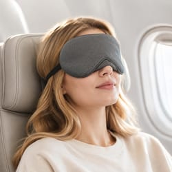 traelsky blackout travel sleep mask for airplane, nap & nighttime comfort