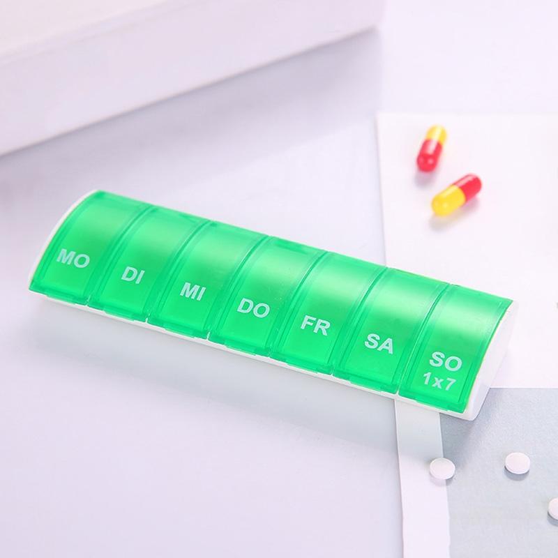 Weekly Travel Pill Organizer Case With 7 Compartments Portable Pill Box For Daily Medication 4