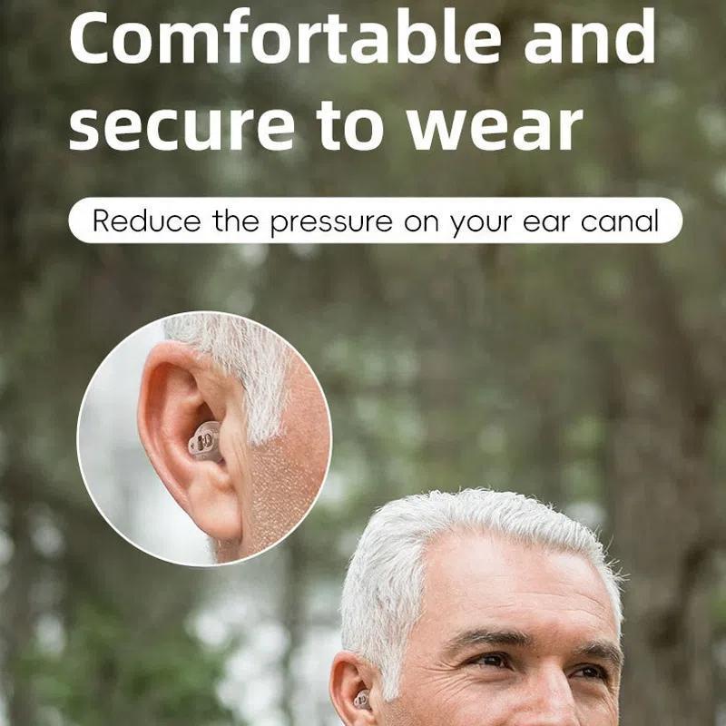 Rechargeable Invisible Hearing Aid With Noise Reduction Digital Charging Display 2