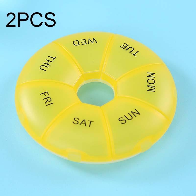 Rainbow Weekly Pill Organizer Portable 7 Day Pill Box With Individual Compartments 7