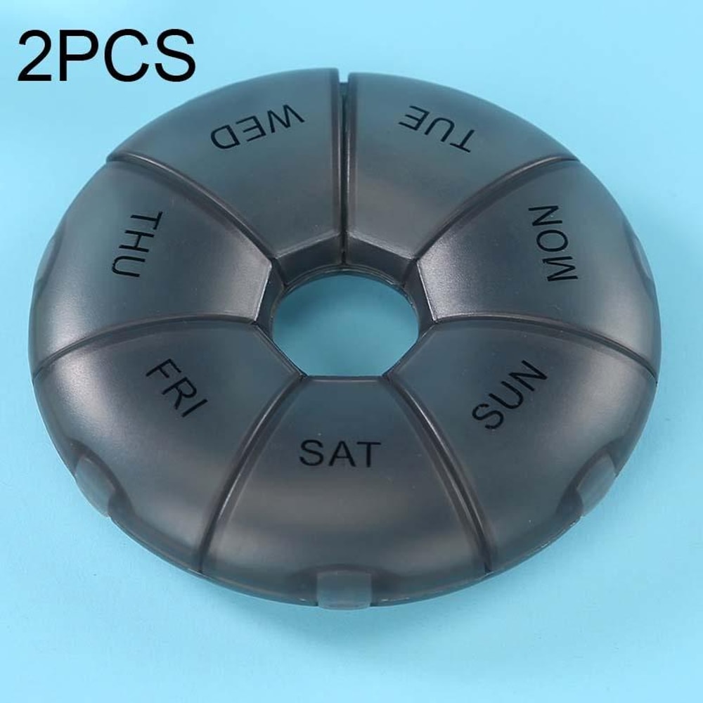 Rainbow Weekly Pill Organizer Portable 7 Day Pill Box With Individual Compartments 4