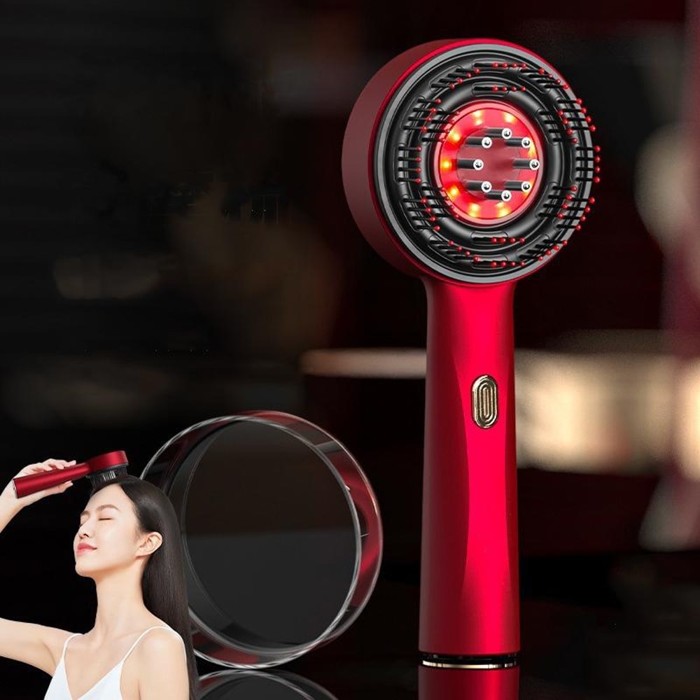 630nm Red Light Hair Growth Comb With Scalp Massage Liquid Essence Applicator 1