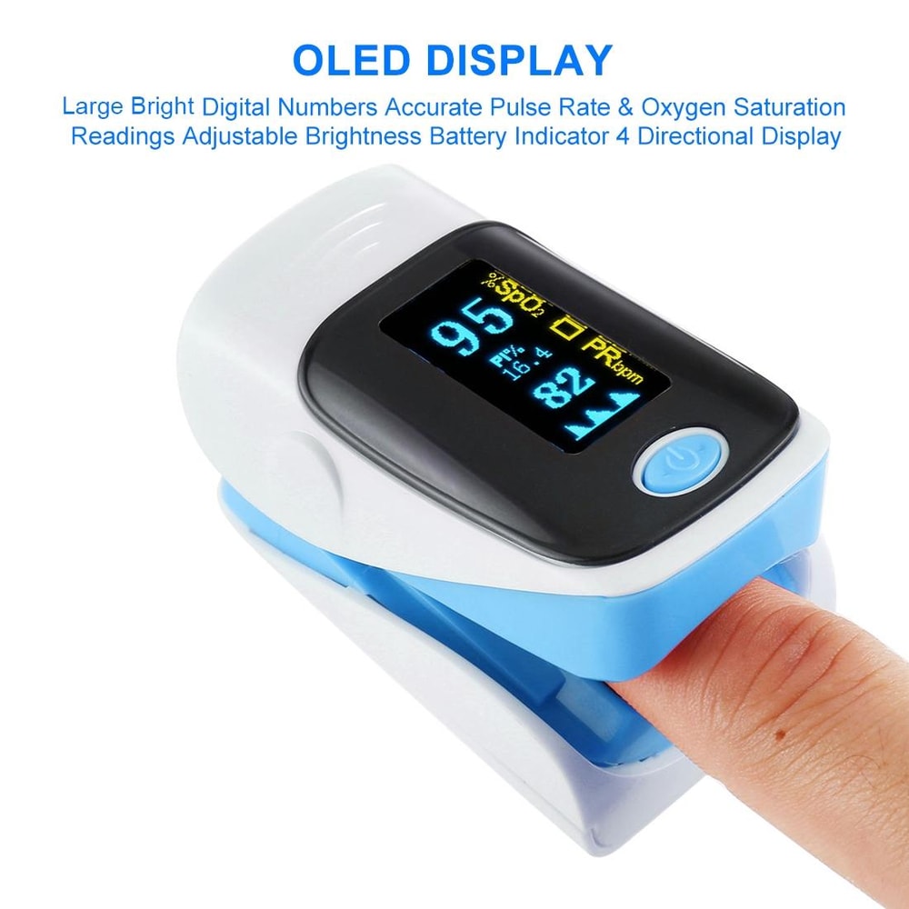 AB 80 Fingertip Pulse Oximeter With OLED Display Blood Oxygen Monitor 9