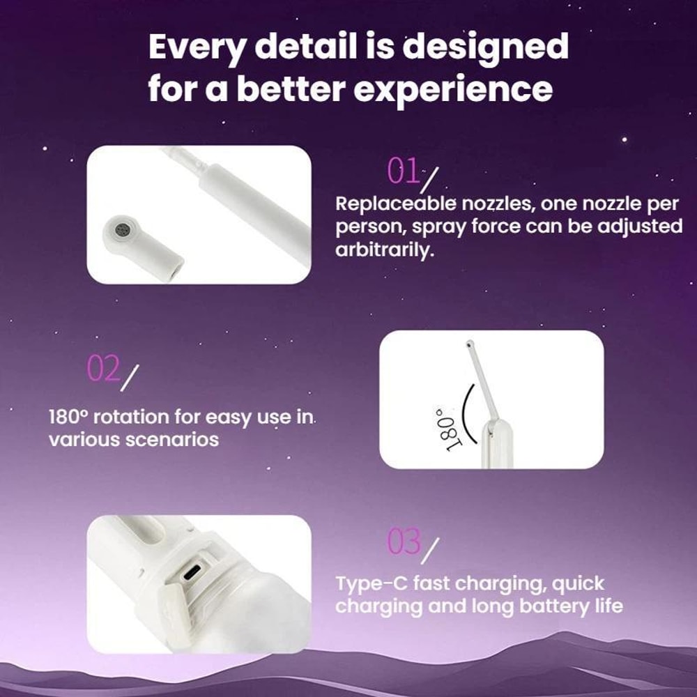 PureJet Portable Electric Bidet Sprayer For Feminine Perineal Hygiene Care 8