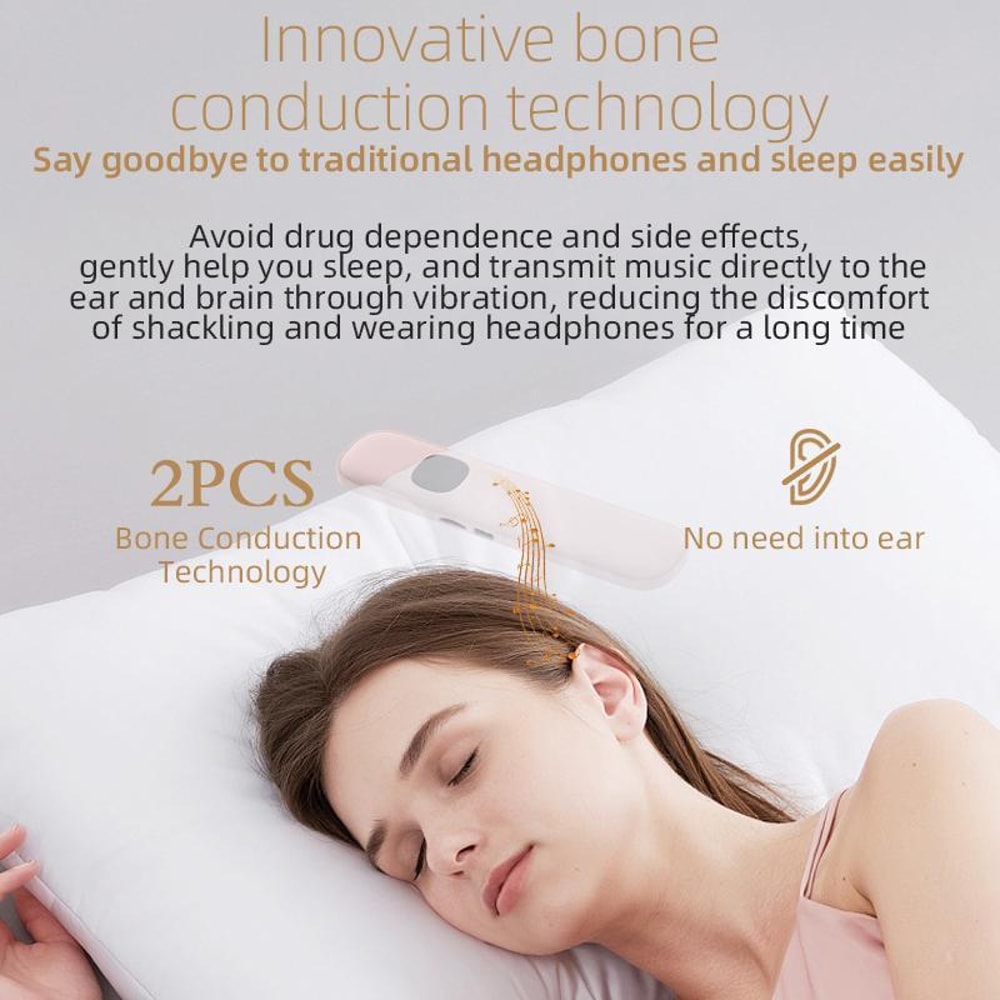 SilentSleep Bone Conduction Sleep Speaker Bluetooth 54 White Noise Audio Pillow Speaker 6