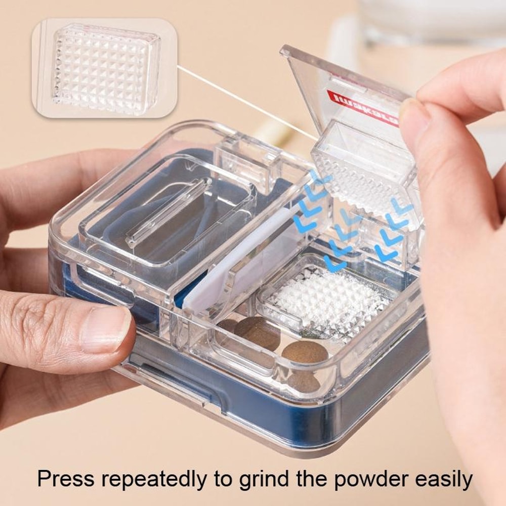 Imakara Portable Pill Cutter Sealed Pill Organizer Storage Box 3