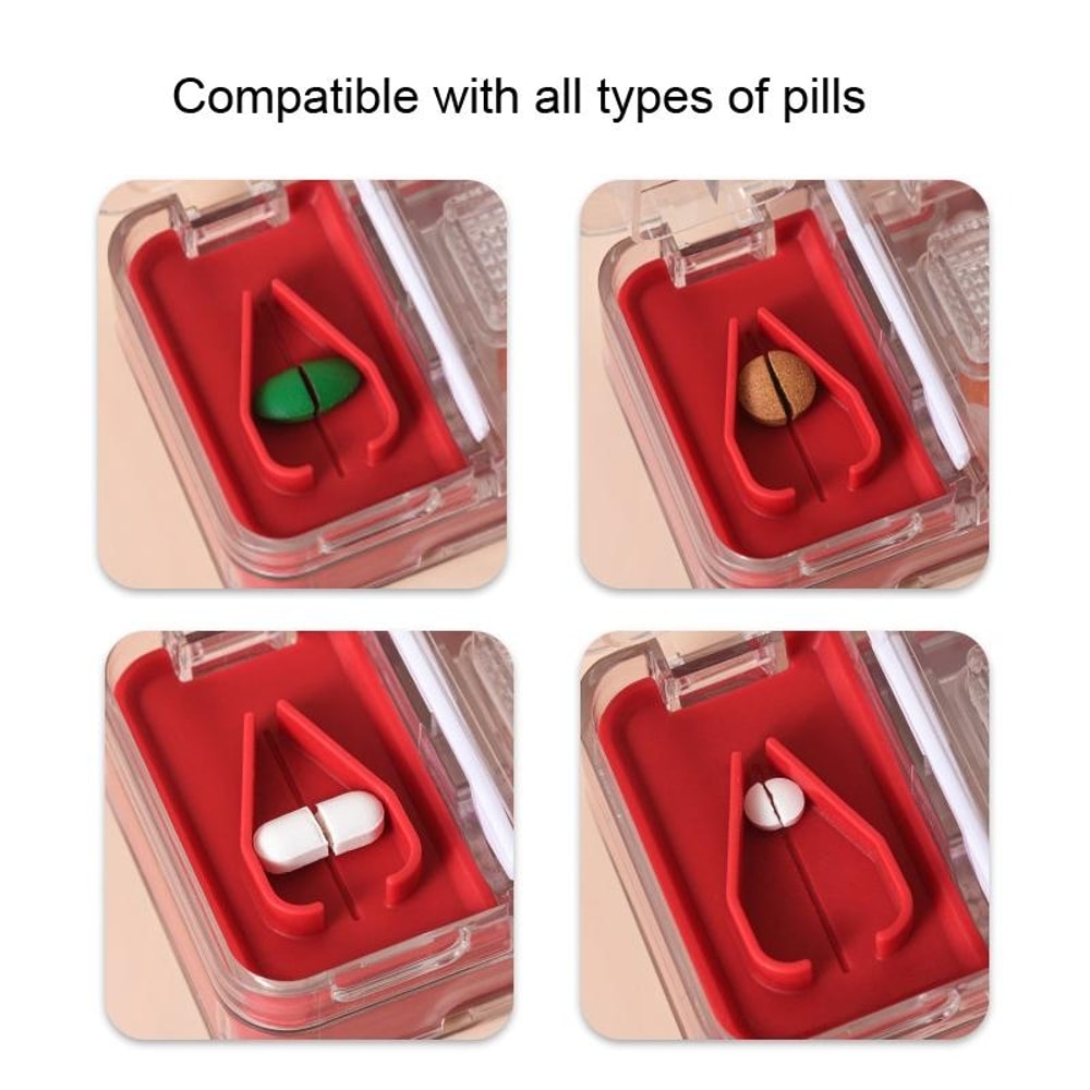 Imakara Portable Pill Cutter Sealed Pill Organizer Storage Box 7