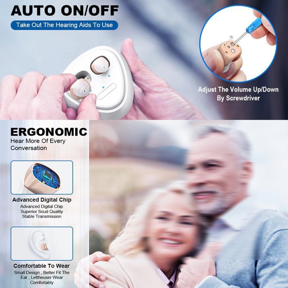 ClearTone Mini Invisible Hearing Amplifier With Charging Case For Seniors 4