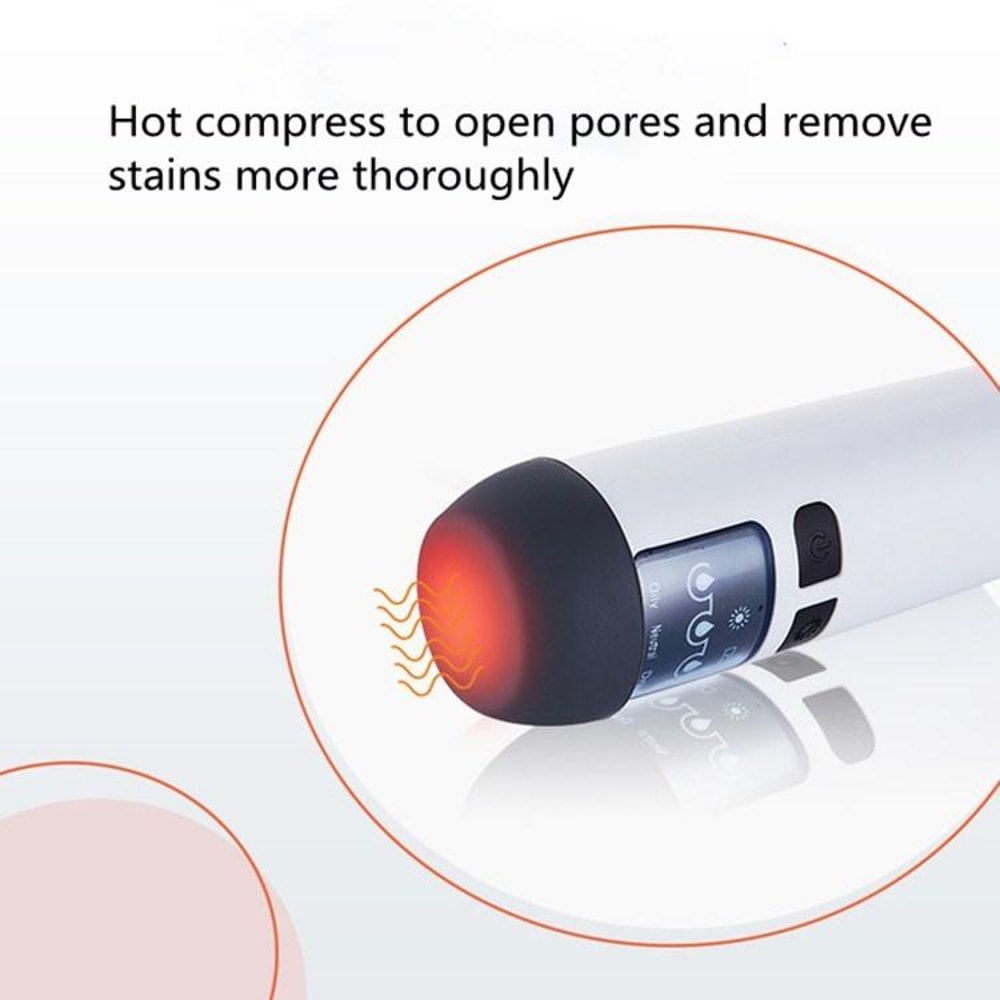 3 In 1 Heated Blackhead Remover Vacuum With Temperature Sensor Facial Pore Cleaner 1