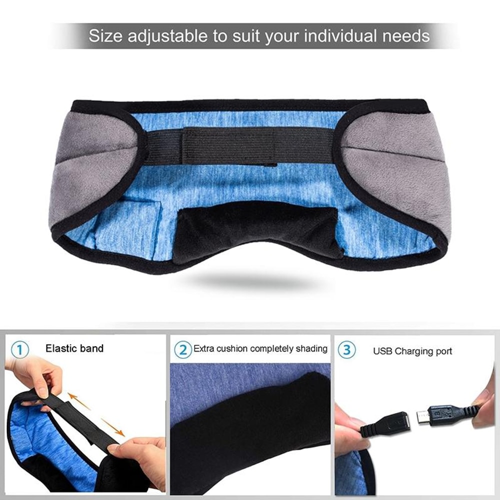 DreamSound Bluetooth Sleep Mask Headphones For Deep Sleep Travel Relaxation 5