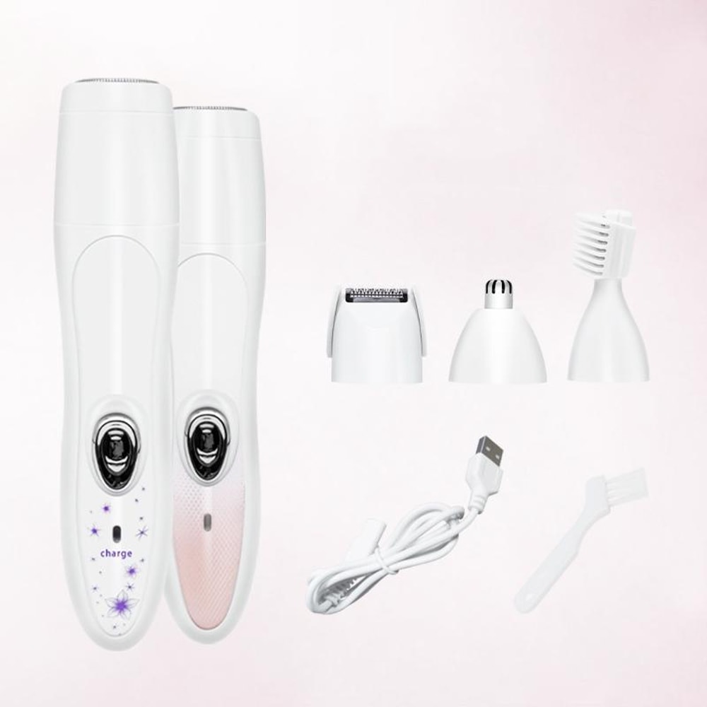 4 In 1 Waterproof Womens Epilator Electric Shaver With Precision Trimmer And USB Charging 0