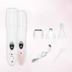 4 in 1 waterproof womens epilator & electric shaver with precision trimmer and usb charging