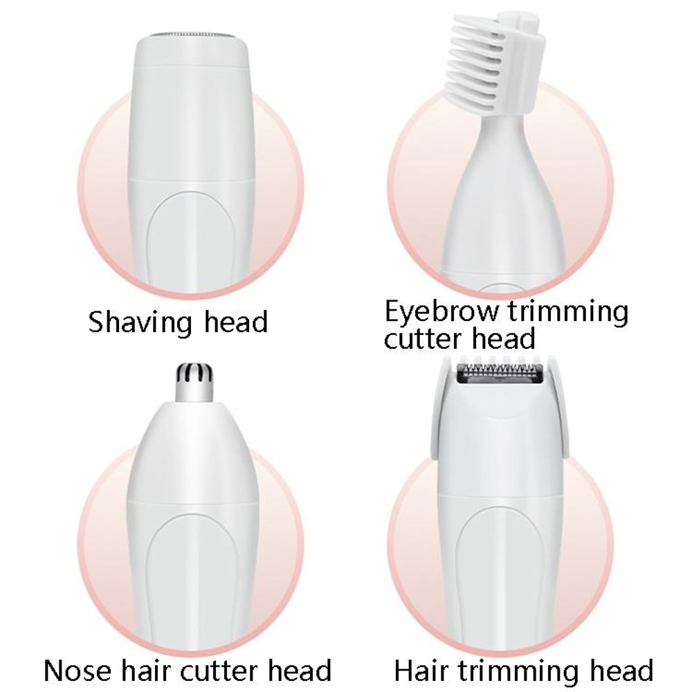 4 In 1 Waterproof Womens Epilator Electric Shaver With Precision Trimmer And USB Charging 3