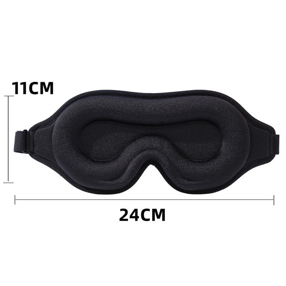 LunaContour 3D Sleep Mask Memory Foam Light Blocking Eye Mask For Travel Lash Friendly Comfort 4