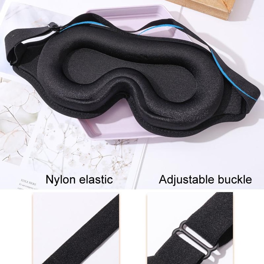 LunaContour 3D Sleep Mask Memory Foam Light Blocking Eye Mask For Travel Lash Friendly Comfort 3