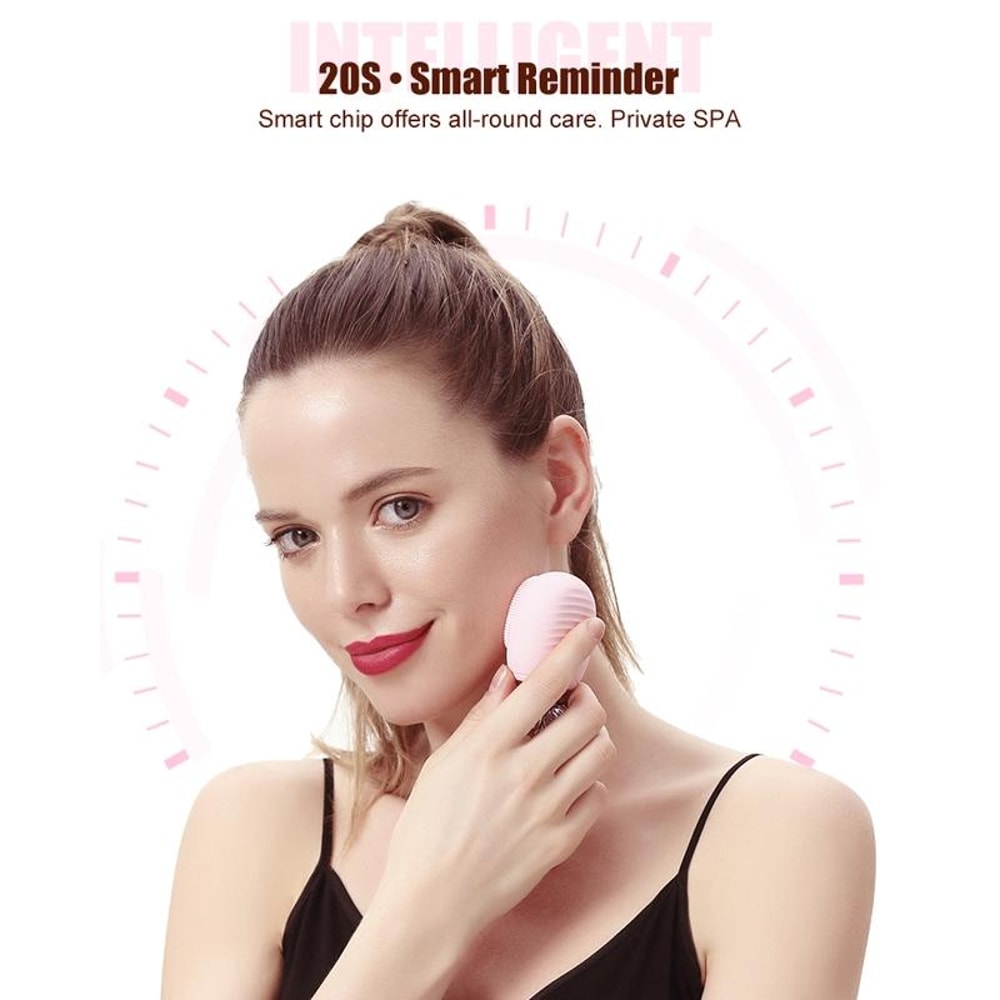 SonicGlow Silicone Facial Cleansing Brush With Vibration Massage Deep Pore Care 8