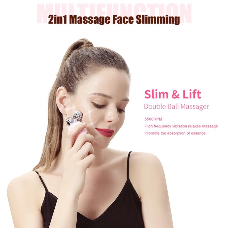 SonicGlow Silicone Facial Cleansing Brush With Vibration Massage Deep Pore Care 7