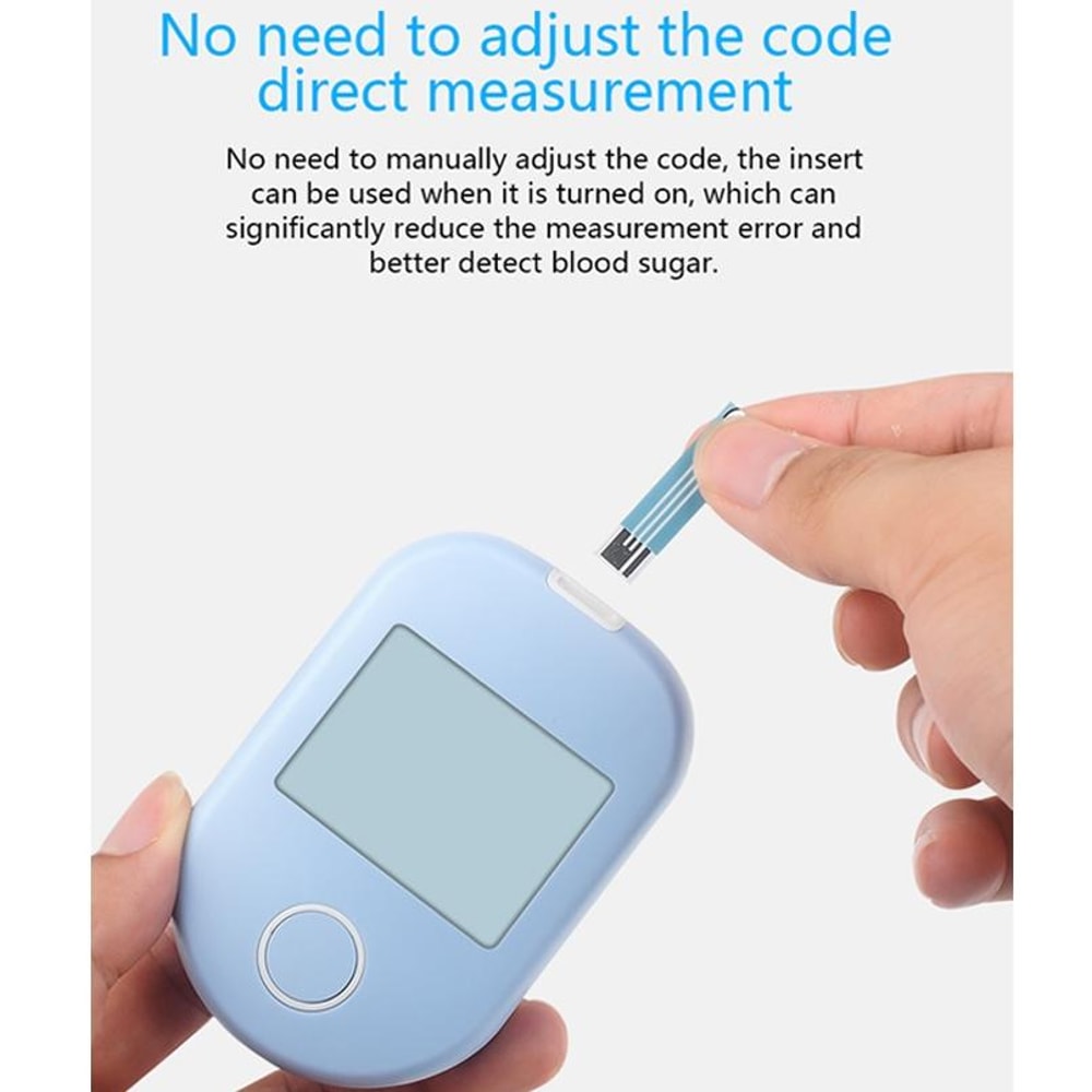 SmartCheck LCD Blood Glucose Monitor Kit With 50 Test Strips Adjustable Lancet Pen 1