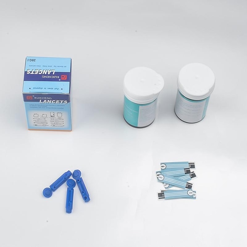SmartCheck LCD Blood Glucose Monitor Kit With 50 Test Strips Adjustable Lancet Pen 4